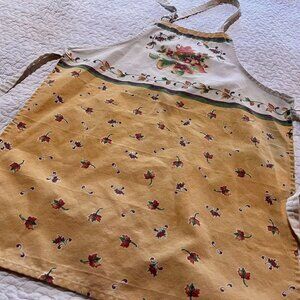 Apron, high quality, 100% cotton. Adjustable neck strap. Nature Garden Print.